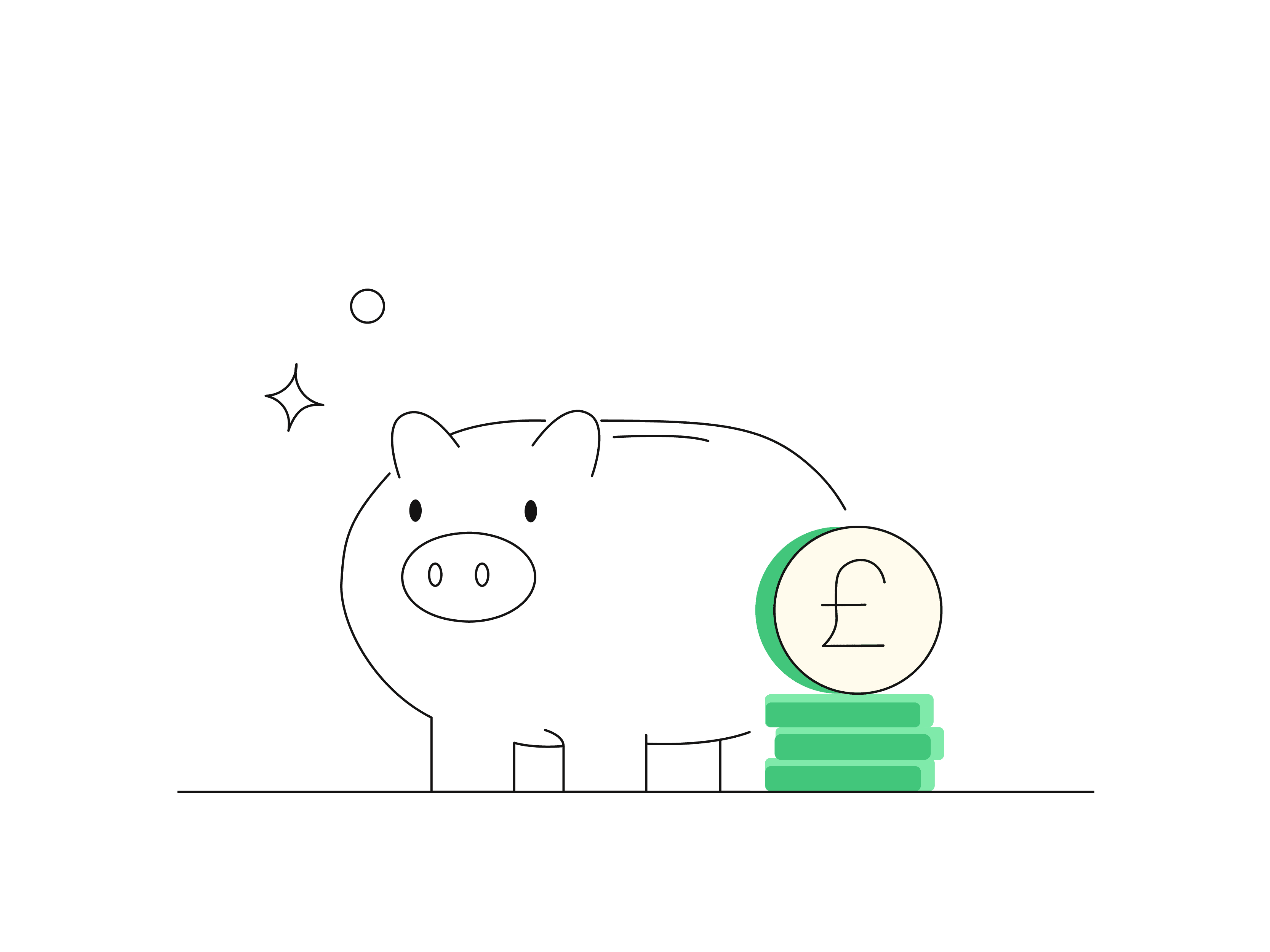 Illustration of a piggy bank